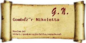 Gombár Nikoletta névjegykártya