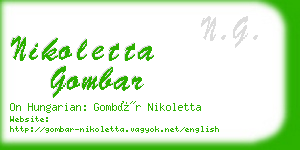 nikoletta gombar business card